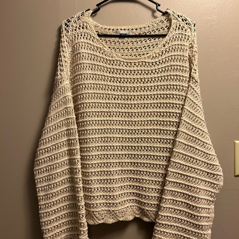 American Eagle Outfitters Tan Knit Sweater